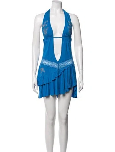 Pre-owned I.am.gia Bamboo Mini Dress W/ Tags In Blue