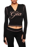 I.am.gia Blare Crop Hoodie In Black