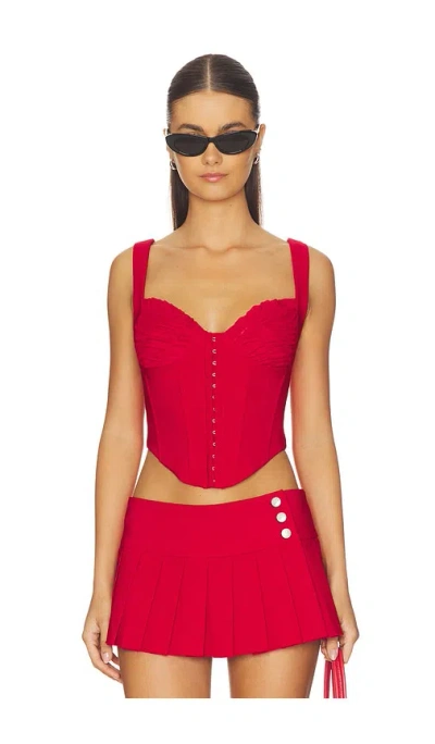 I.am.gia Bri Corset Top In Red