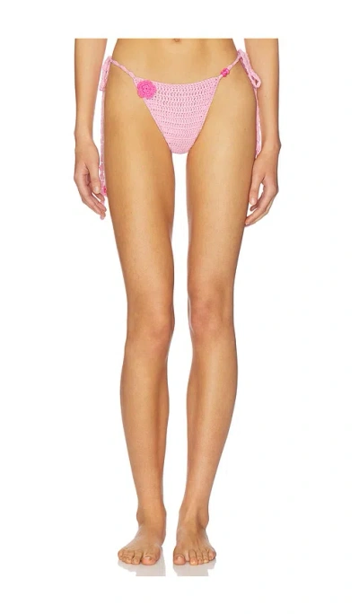 I.am.gia Crochet Bikini Bottom In Pink
