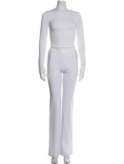 Pre-owned I.am.gia Cutout Accent Pant Set W/ Tags In White