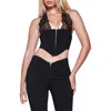 I.am.gia Ellena Lace Trim Corset Top In Black