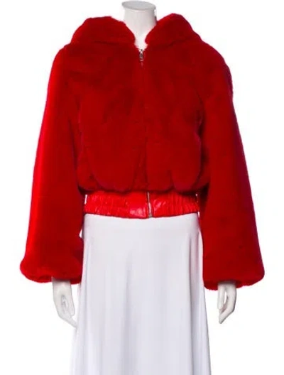 Pre-owned I.am.gia Faux Fur Jacket In Red