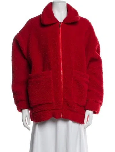 Pre-owned I.am.gia Faux Fur Jacket In Red
