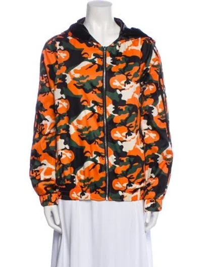 Pre-owned I.am.gia Floral Print Evening Jacket In Orange