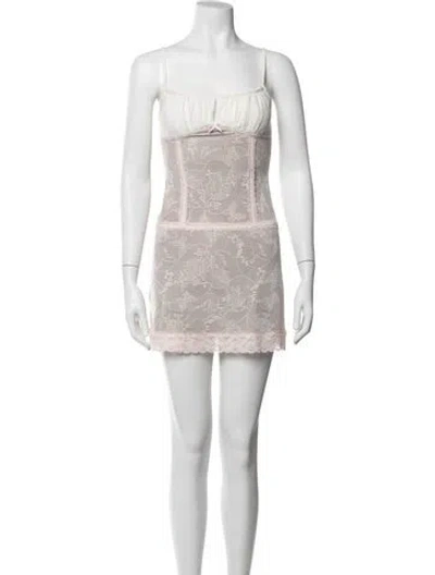 Pre-owned I.am.gia Floral Print Mini Dress In White