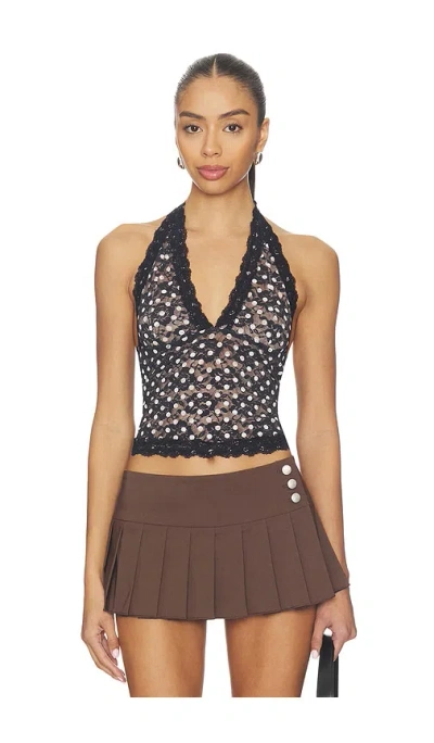 I.am.gia Gem Halter Top In Black