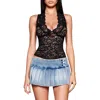 I.am.gia Gemma Sleeveless Sheer Lace Top In Black
