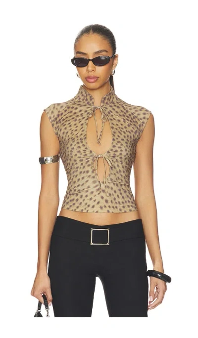 I.am.gia Georgia Top In Animal Print