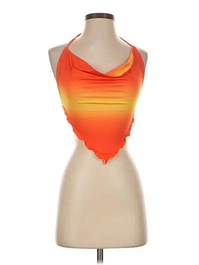 Pre-owned I.am.gia Halter Top Orange Strapless Neckline Tops
