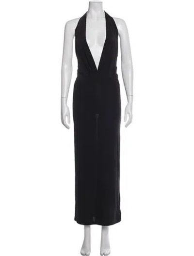 Pre-owned I.am.gia Halterneck Long Dress In Black