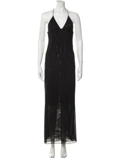 Pre-owned I.am.gia Halterneck Long Dress In Gray