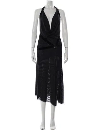 Pre-owned I.am.gia Halterneck Midi Length Dress In Black
