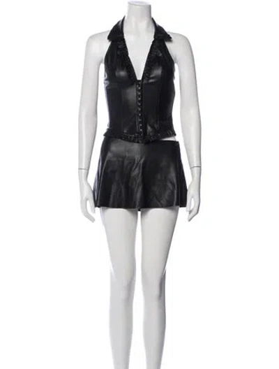 Pre-owned I.am.gia Halterneck Mini Dress In Black