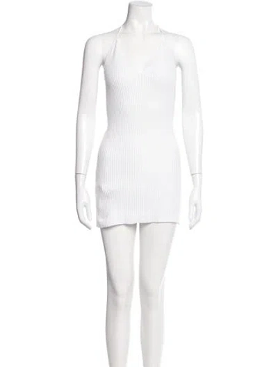 Pre-owned I.am.gia Halterneck Mini Dress In White