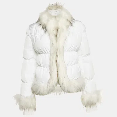 Pre-owned I.am.gia I Am Gia White Synthetic Faux Fur Puffer Jacket S