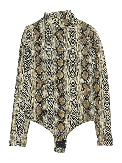 Pre-owned I.am.gia Long Sleeve Blouse In Tan