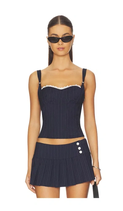 I.am.gia Marrion Corset Top In Blue