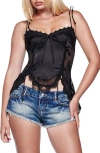 I.am.gia Meadow Lace Trim Camisole In Black
