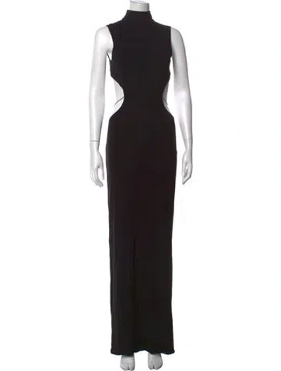 Pre-owned I.am.gia Mock Neck Long Dress W/ Tags In Black