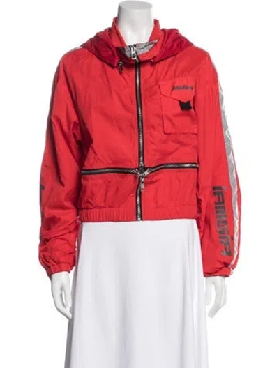 Pre-owned I.am.gia Nylon Bomber Jacket In Red