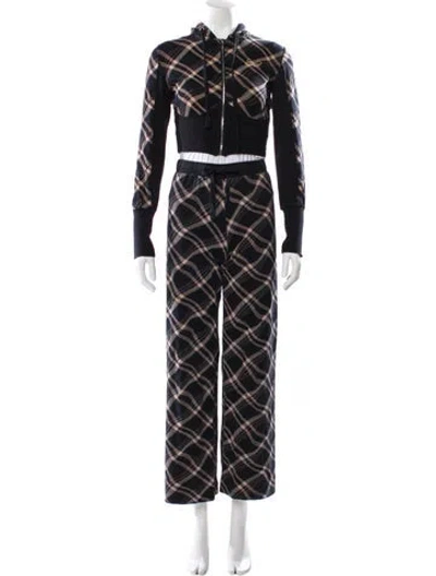 Pre-owned I.am.gia Plaid Print Lounge Set In Black