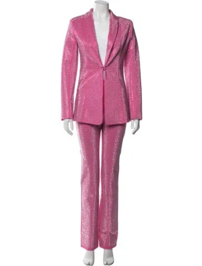 Pre-owned I.am.gia Printed Crystal Embellishments Pant Set In Pink