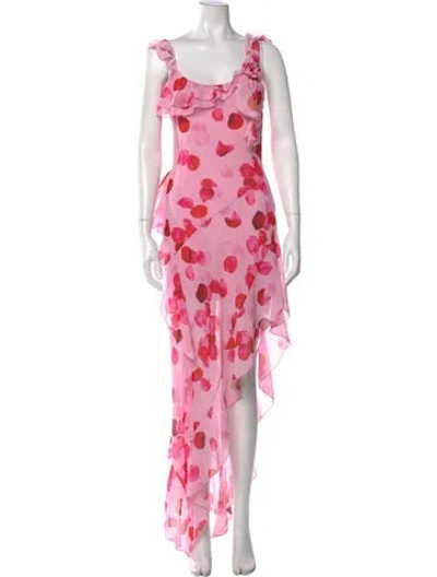 Pre-owned I.am.gia Printed Long Dress In Pink