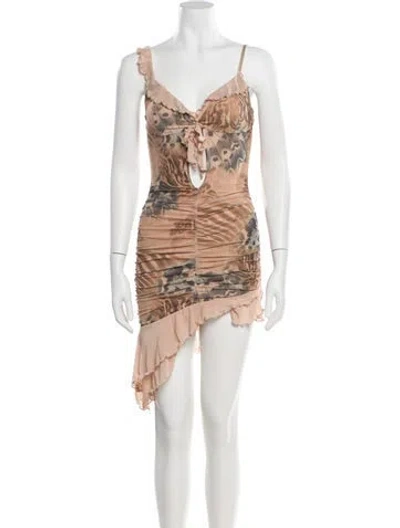 Pre-owned I.am.gia Printed Mini Dress In Neutral