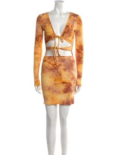 Pre-owned I.am.gia Printed Mini Dress In Orange