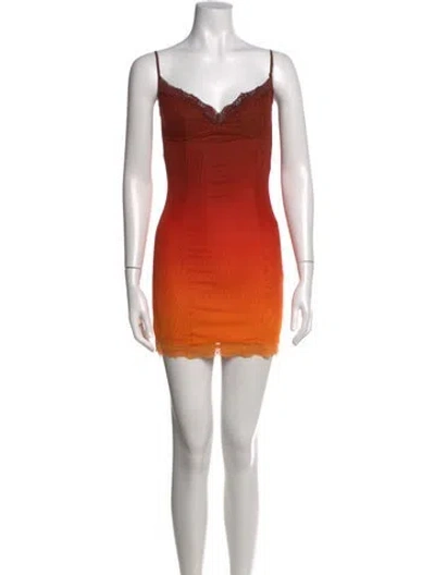 Pre-owned I.am.gia Printed Mini Dress In Orange