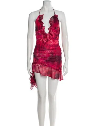 Pre-owned I.am.gia Printed Mini Dress In Red