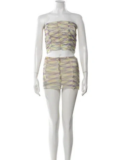 Pre-owned I.am.gia Printed Skirt Set In Green