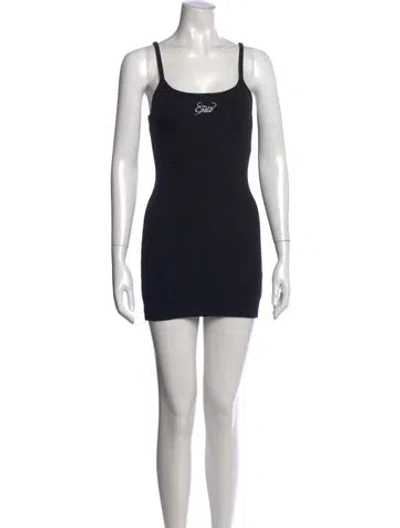 Pre-owned I.am.gia Scoop Neck Mini Dress In Black