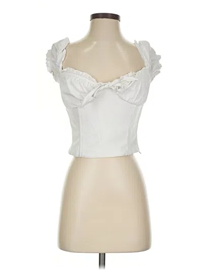 Pre-owned I.am.gia Sleeveless Blouse In White
