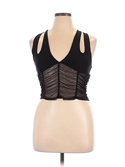 Pre-owned I.am.gia Sleeveless Top Black Halter Neckline Tops
