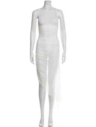 Pre-owned I.am.gia Square Neckline Long Dress In White