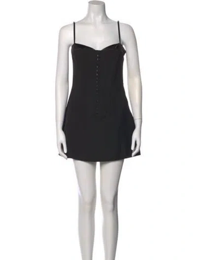Pre-owned I.am.gia Square Neckline Mini Dress In Black