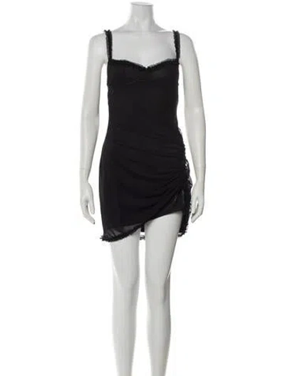 Pre-owned I.am.gia Square Neckline Mini Dress In Black