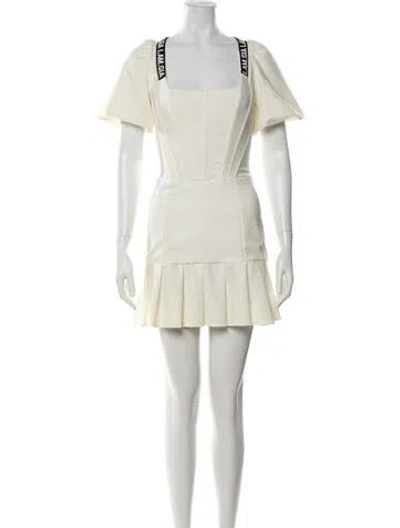 Pre-owned I.am.gia Square Neckline Mini Dress In Neutrals