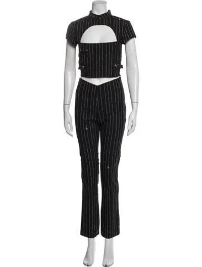 Pre-owned I.am.gia Striped Pant Set In Black