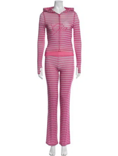 Pre-owned I.am.gia Striped Pant Set W/ Tags In Pink