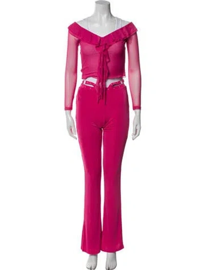 Pre-owned I.am.gia Studded Accents Pant Set In Pink