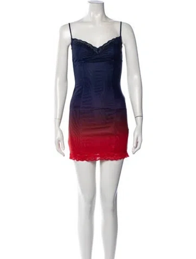 Pre-owned I.am.gia Tie-dye Print Mini Dress In Red