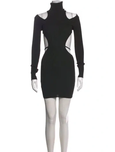 Pre-owned I.am.gia Turtleneck Mini Dress In Black