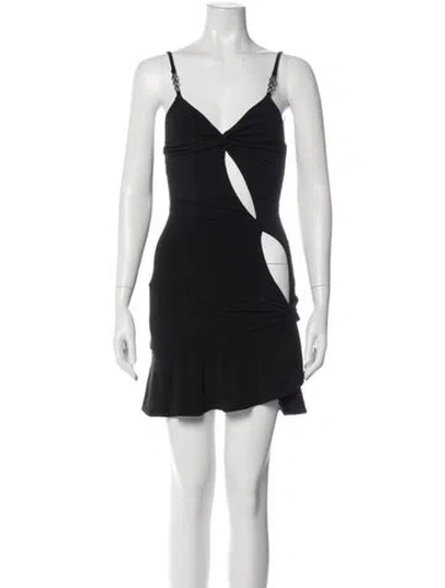 Pre-owned I.am.gia V-neck Mini Dress In Black
