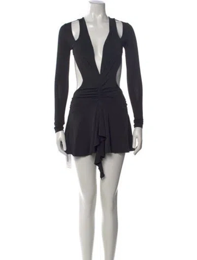 Pre-owned I.am.gia V-neck Mini Dress In Black