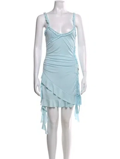 Pre-owned I.am.gia V-neck Mini Dress In Blue