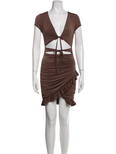 Pre-owned I.am.gia V-neck Mini Dress In Multicolor