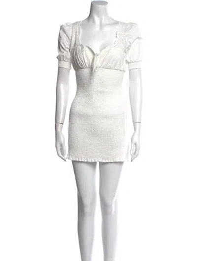 Pre-owned I.am.gia V-neck Mini Dress W/ Tags In White